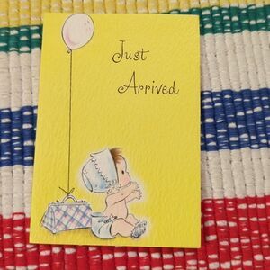 Vintage new baby just arrived card set‎